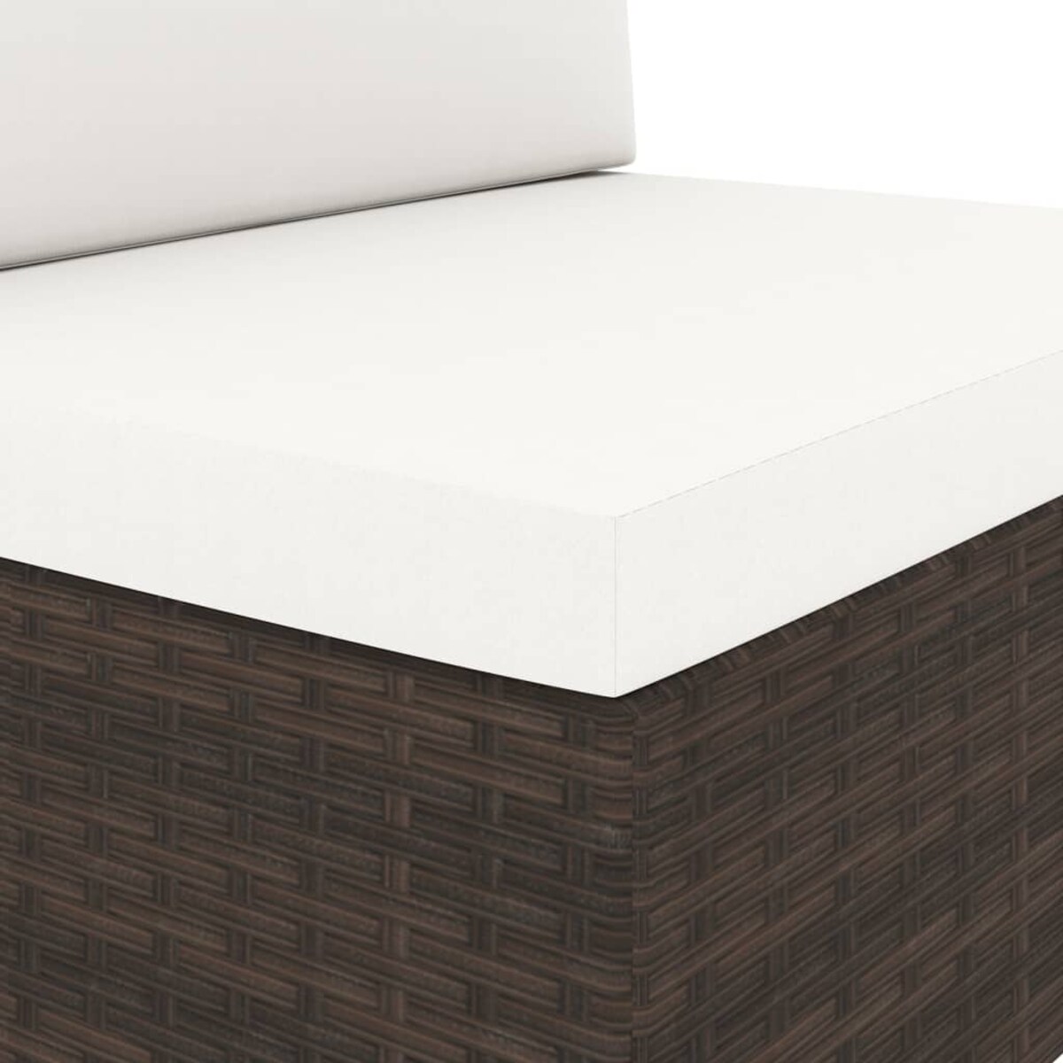 vidaXL Sofa modułowa 2-osobowa, rattan PE, brązowa