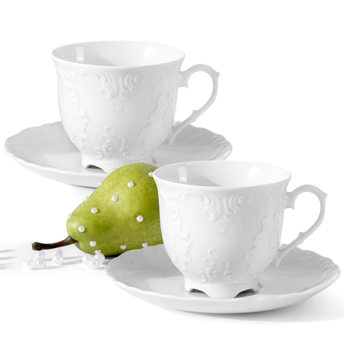 Konsimo ROCOCO MARIA Filiżanka do herbaty ze spodkiem 2 szt.