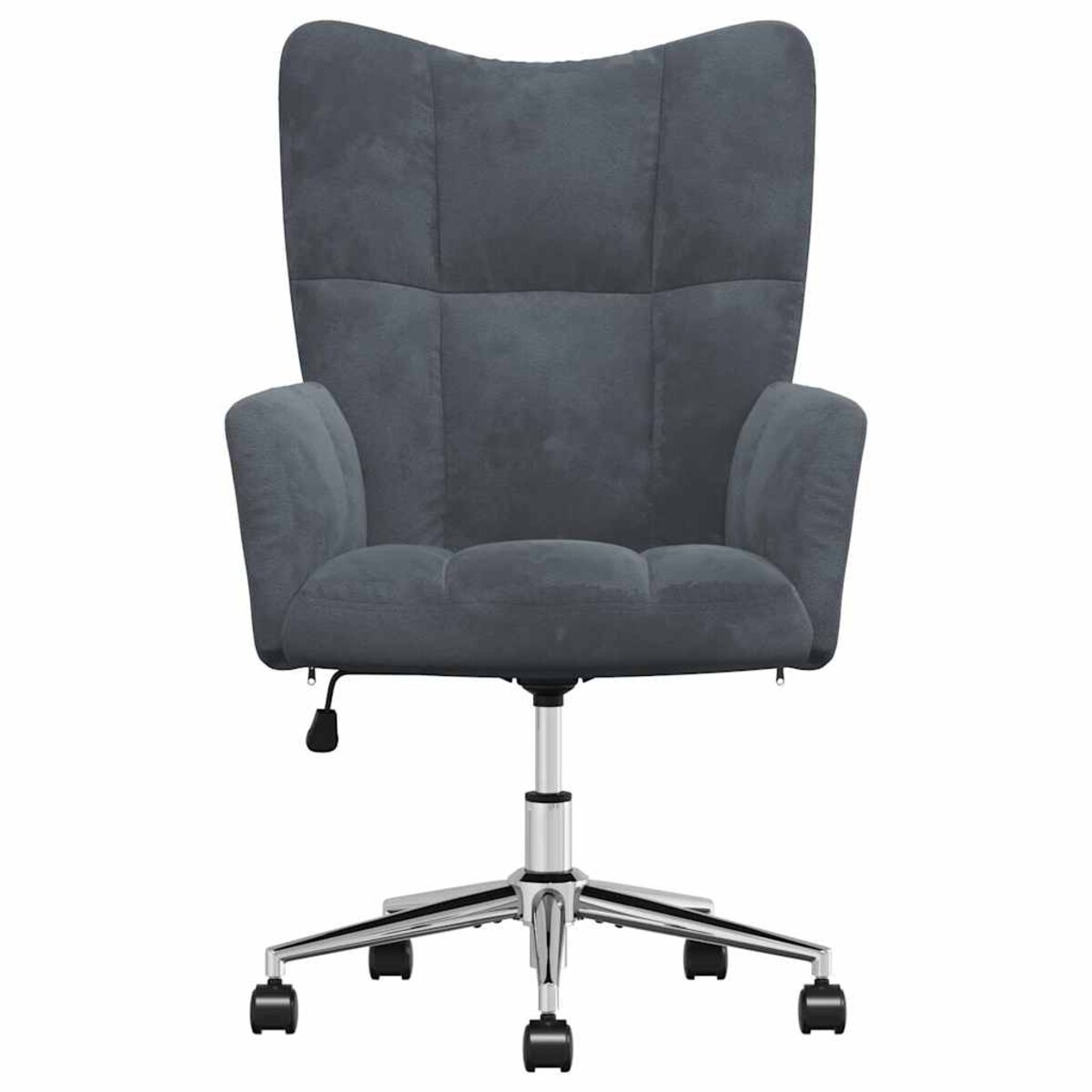 vidaXL Fotel, ciemnoszary, obity aksamitem