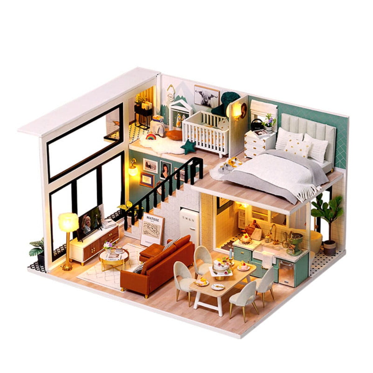 Miniaturowy domek - Nowoczesne wnętrze