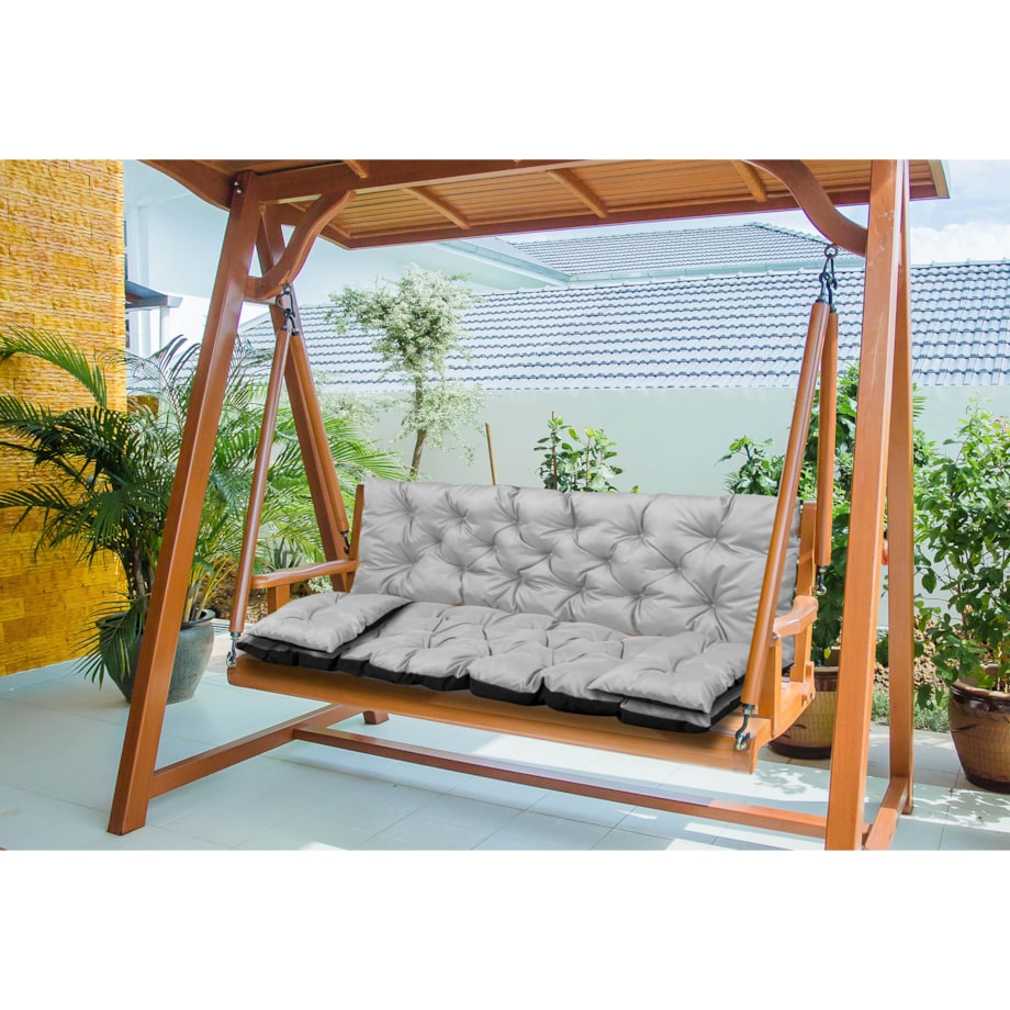 Poduszka Ogrodowa Na Huśtawkę Ogrodową Ławkę 120X60X50 Cm + 2 Poduszki