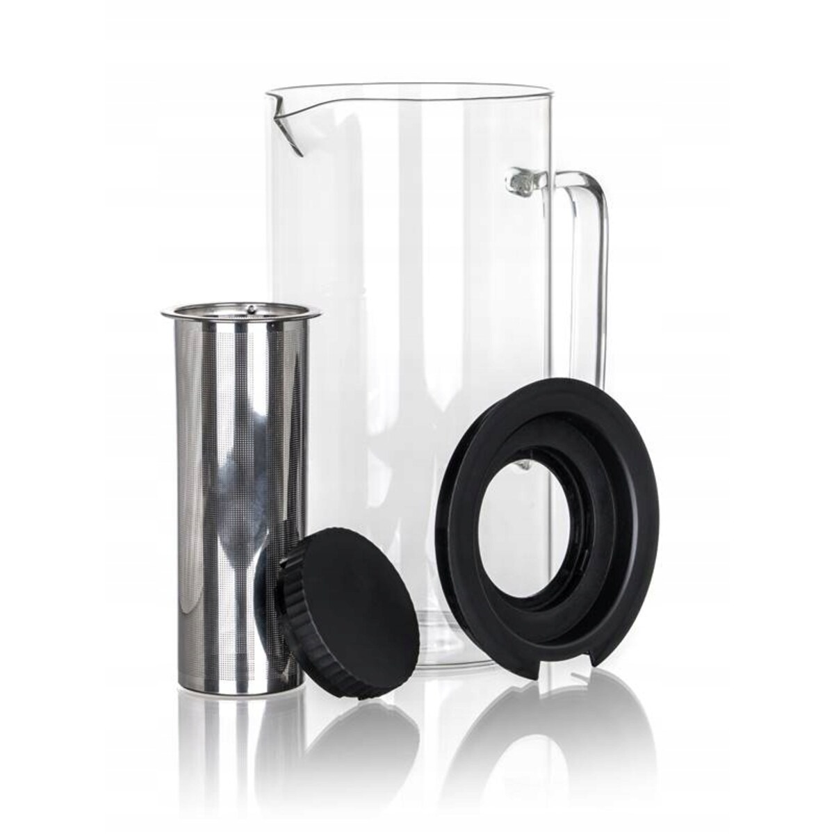 DZBANEK SZKLANY Z ZAPARZACZEM 2,5 L banquet sitko na herbatę zioła napoje