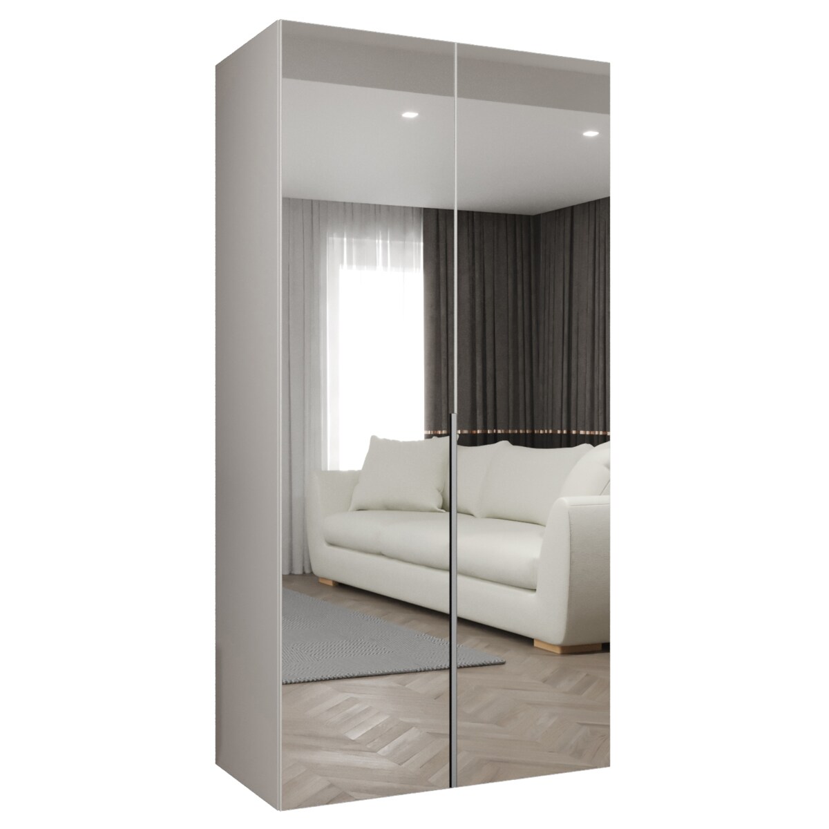 Szafa uchylna otwierana ALICANTE 3 100 wys. 202 cm Biały + u. Kaszmir