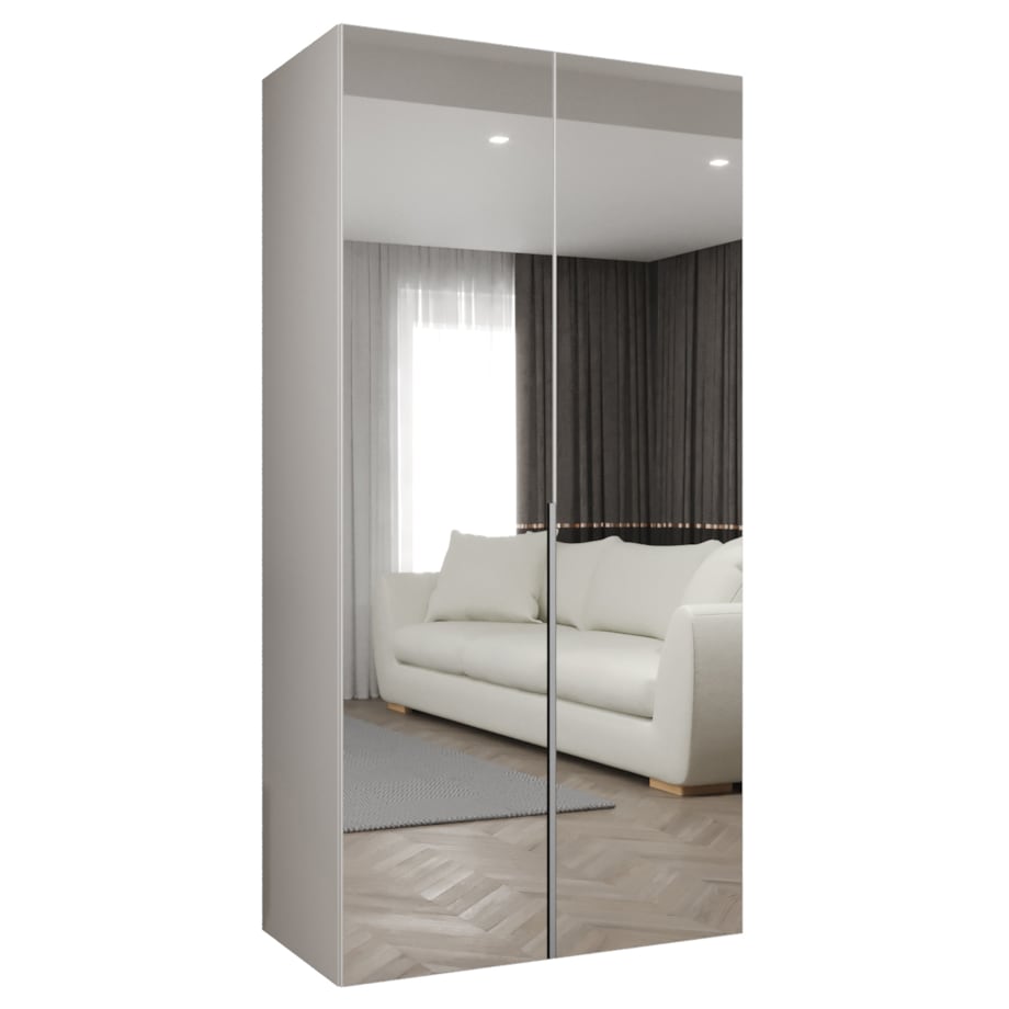 Szafa uchylna otwierana ALICANTE 3 100 wys. 202 cm Biały + u. Kaszmir