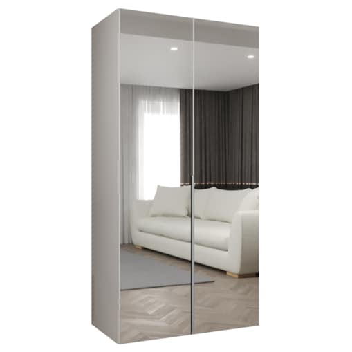 Szafa uchylna otwierana ALICANTE 3 100 wys. 202 cm Biały + u. Kaszmir