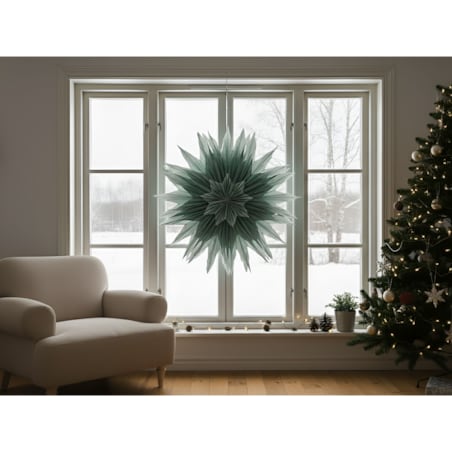 Dekoracja świąteczna GRONA Gwiazda 96 cm Zielony