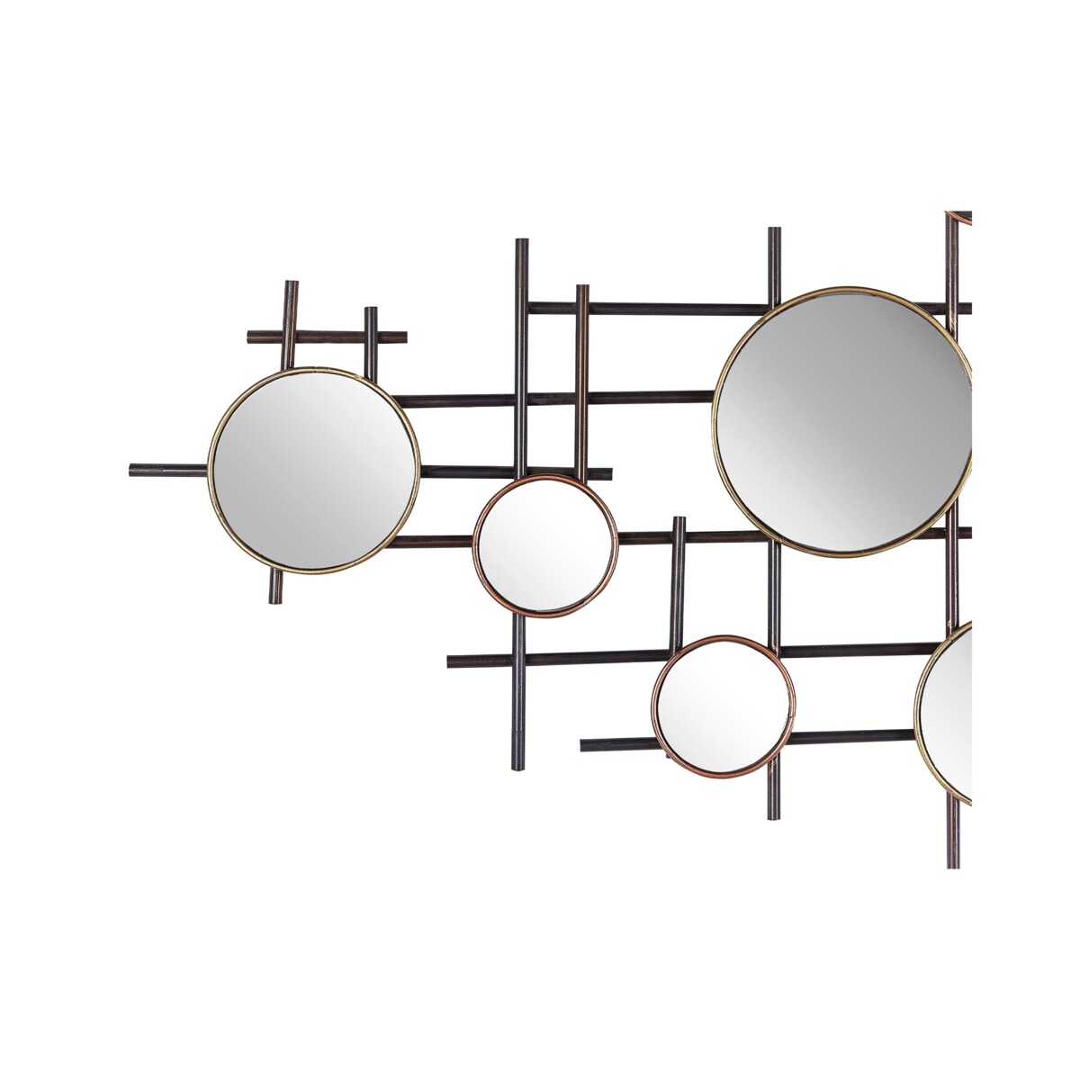 Lustro ścienne IBOS 113 cm 55 cm Metal Czarny