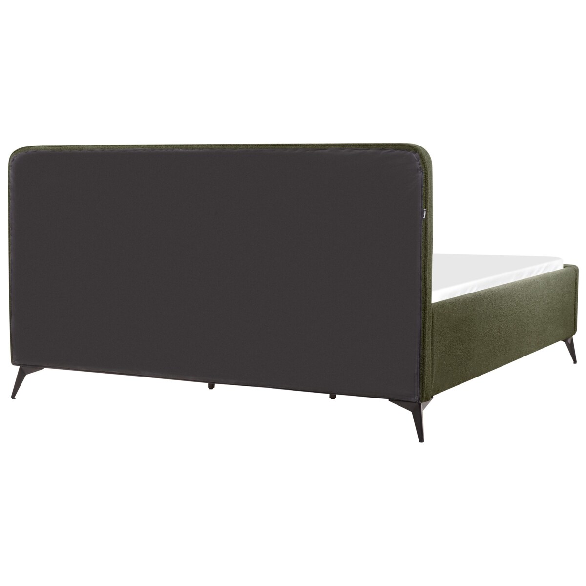 Łóżko Boucle VALOGNES 180 x 200 cm Ciemnozielony