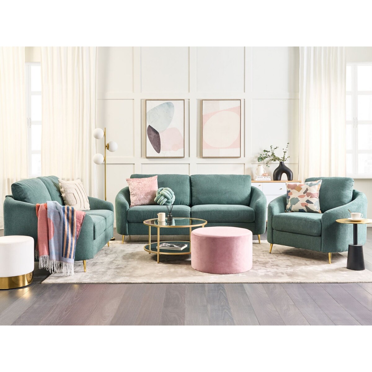 Komplet wypoczynkowy 6-osobowy zielony TROSA