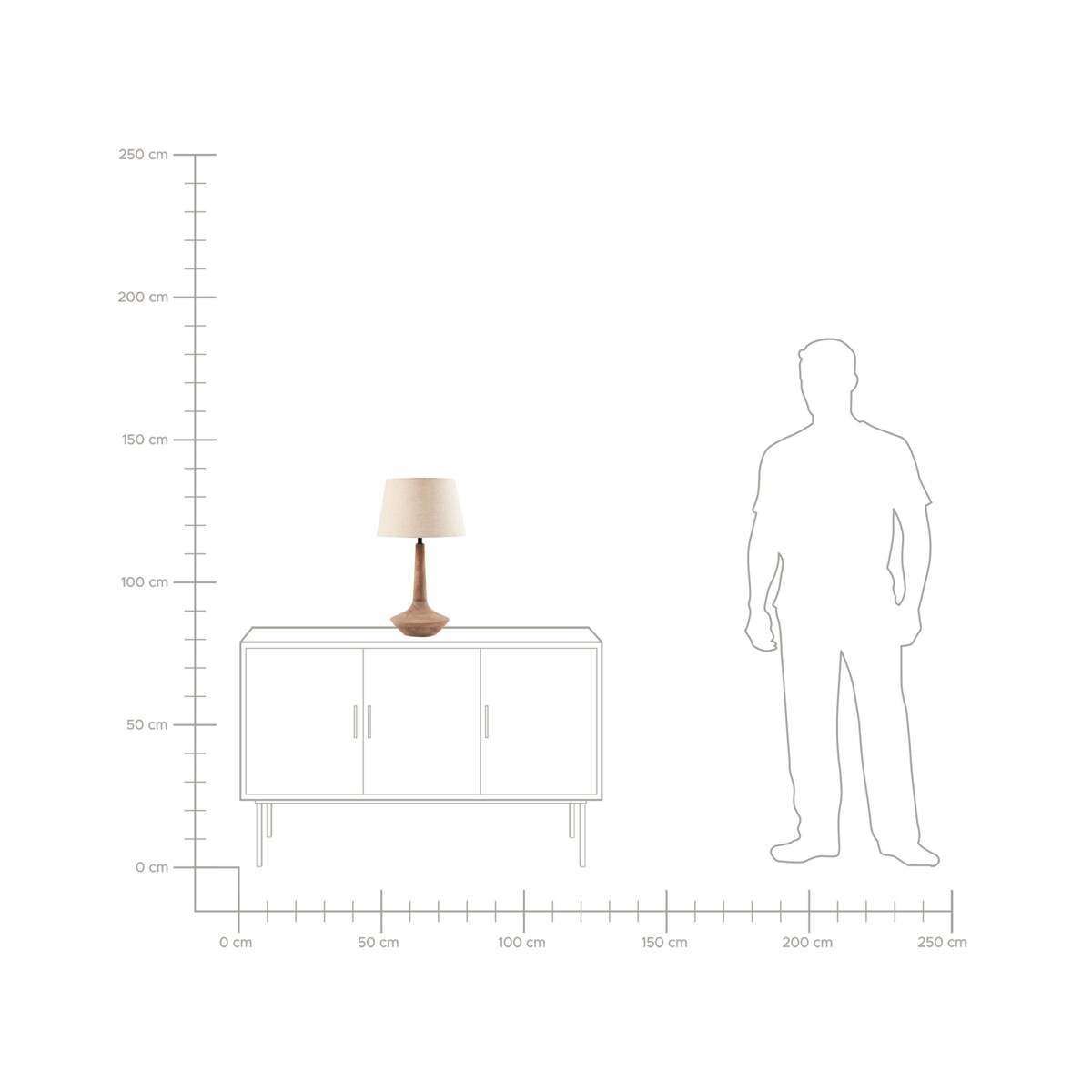 Lampa stołowa GODAWARI Drewno mango Ciemnobrązowy