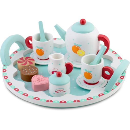 Drewniany serwis kawowy dla dzieci i ciasta Ricokids