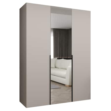 Szafa uchylna otwierana ALICANTE 2 150 wys. 202 cm Kaszmir + u. Czarny