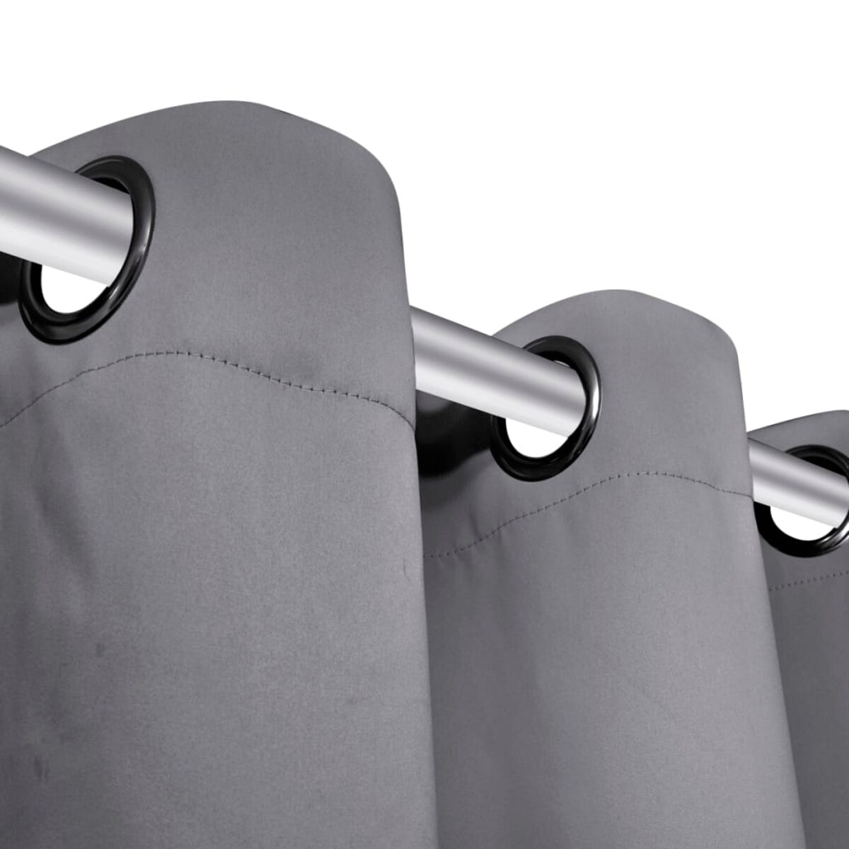 vidaXL Zasłony zaciemniające z kółkami, 2 szt., 135 x 175 cm, szare