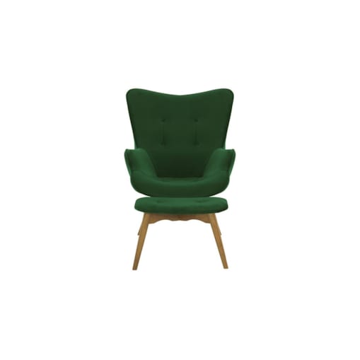 Fotel z podnóżkiem Ducon Velvet-Kronos 14