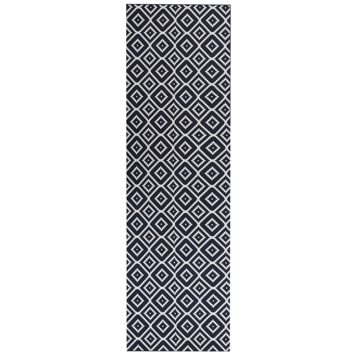 Dywan 60 x 200 cm czarno-biały KARUNGAL