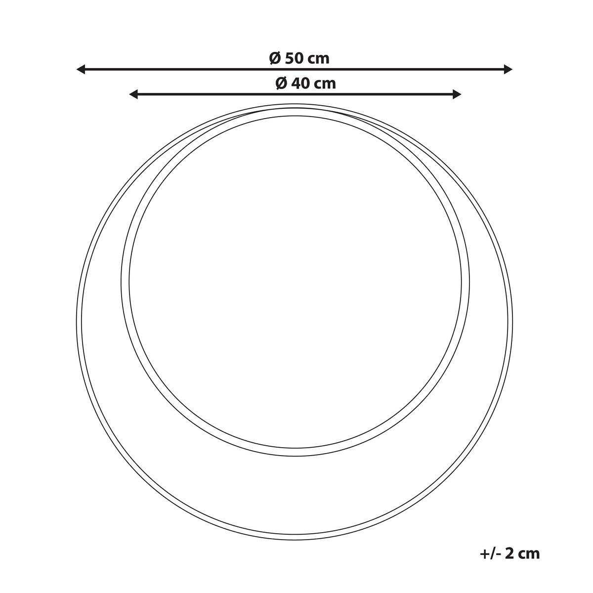 Lustro ścienne AGDE 50 cm 50 cm Metal Czarny