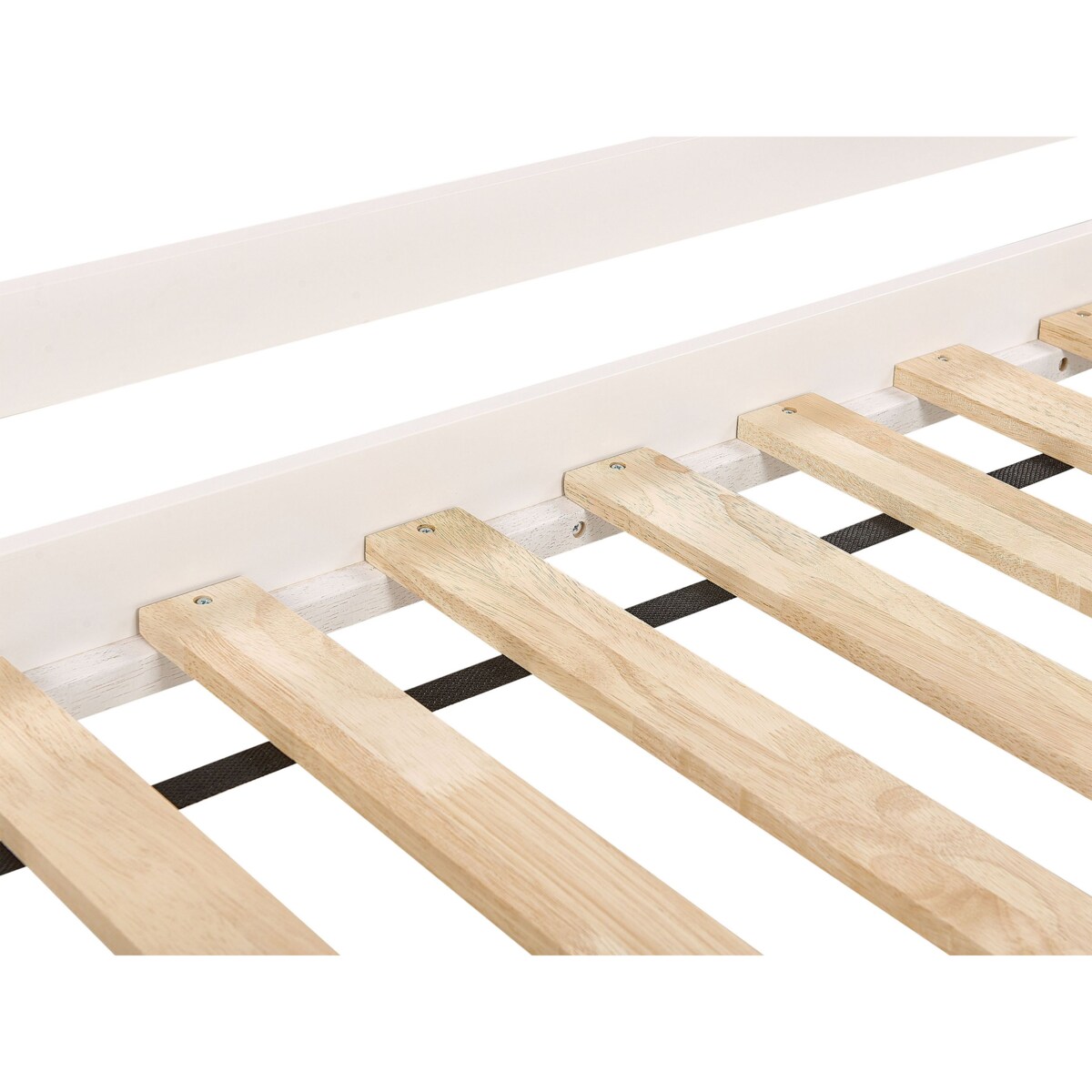 Łóżko dziecięce na antresoli drewniane 90 x 200 cm białe PEIPIN