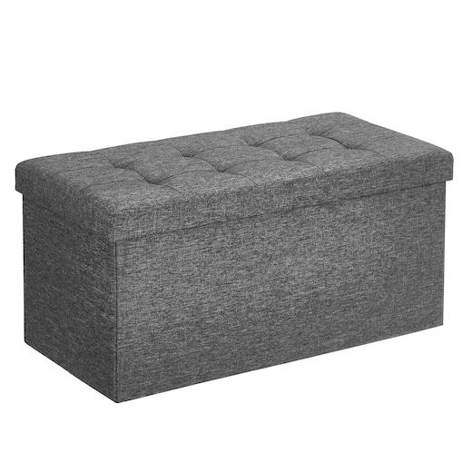 Pufa 76X38X38 Cm Ciemnoszary