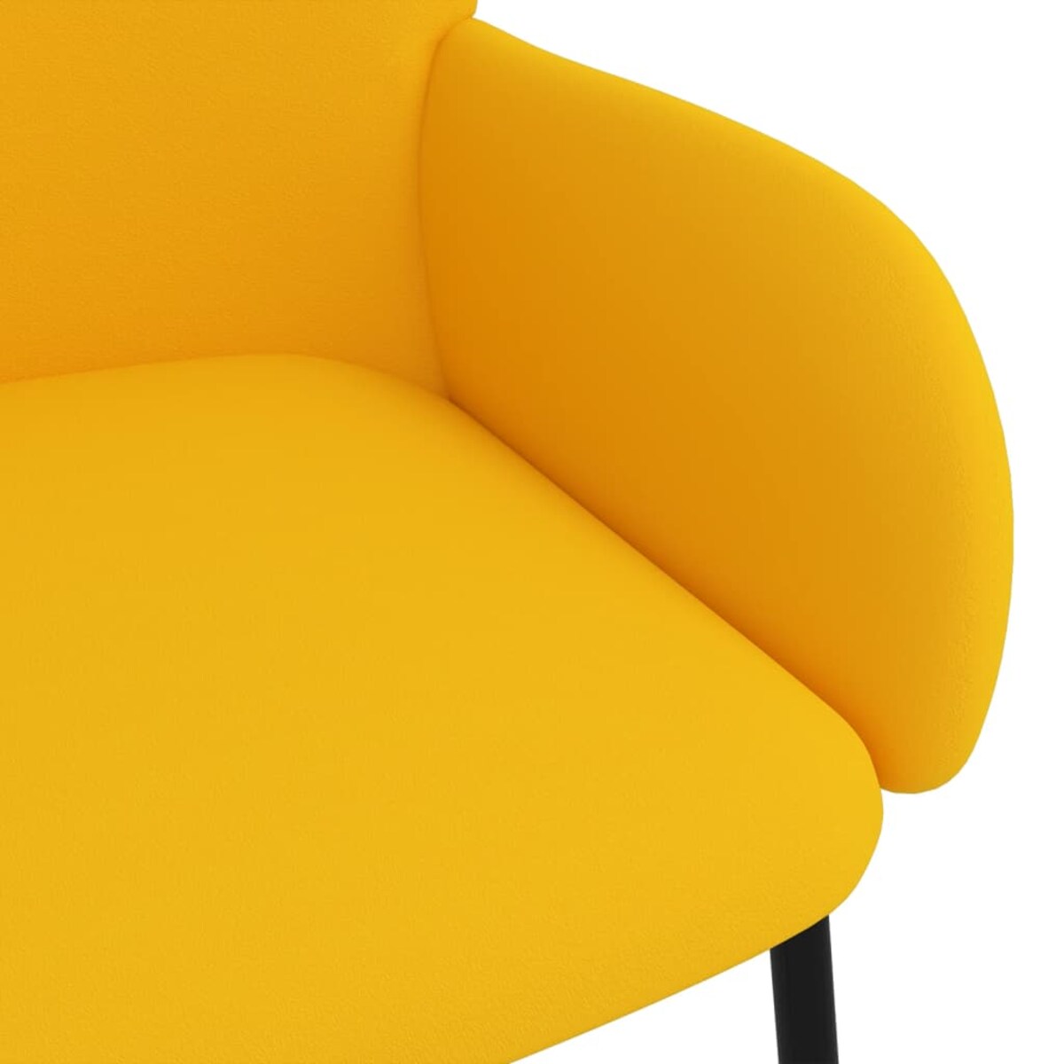 vidaXL Krzesła stołowe, 2 szt., żółte, obite aksamitem