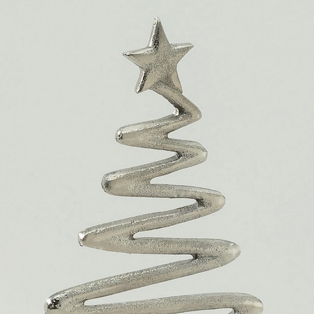 Dekoracja stojąca Silver Tree II 23x12x40 cm boże narodzenie, święta, świąteczne, srebrny, 23x13x40 cm