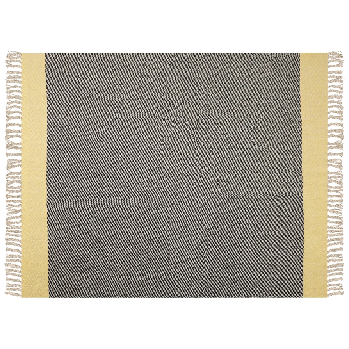 Bawełniany koc 125 x 150 cm szaro-żółty LAPU
