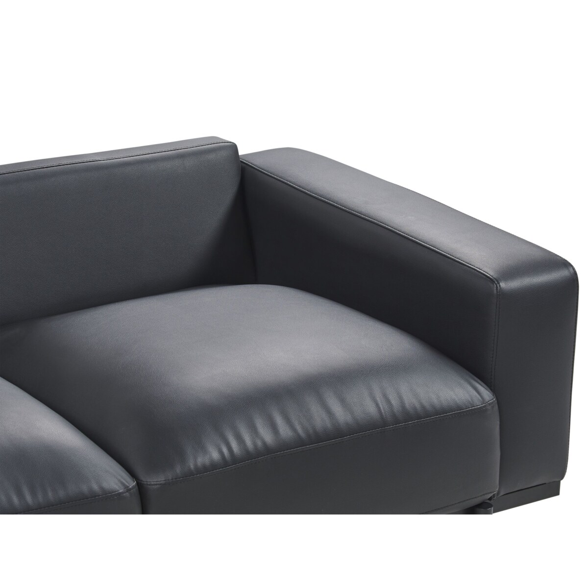 Sofa 3-osobowa ekoskóra czarna SOVIK