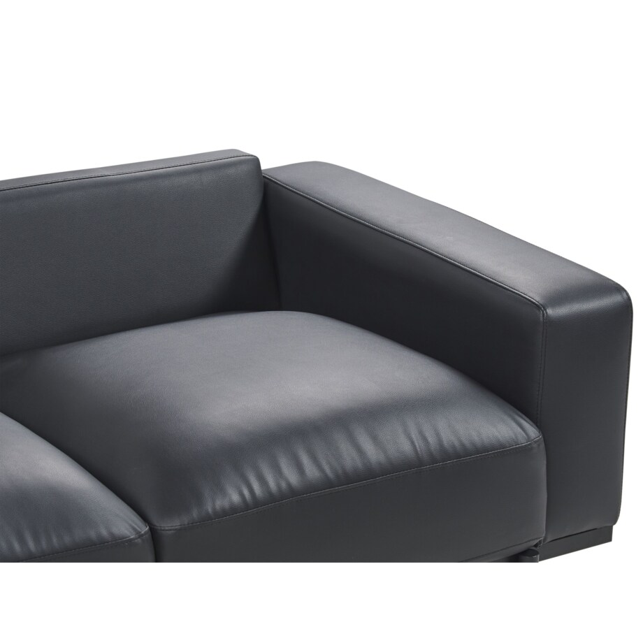 Sofa 3-osobowa ekoskóra czarna SOVIK