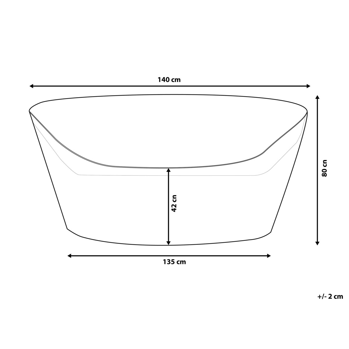 Pokrowiec przeciwdeszczowy 140 x 135 x 80 cm do kosza plażowego