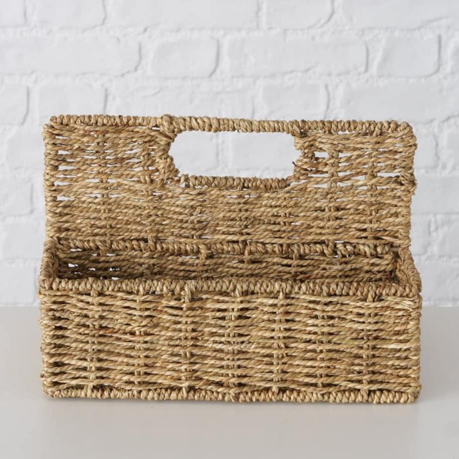 Kosz Osłonka z Trawy morskiej Elstra Dekoracyjna 21 cm Naturalny Pojemnik