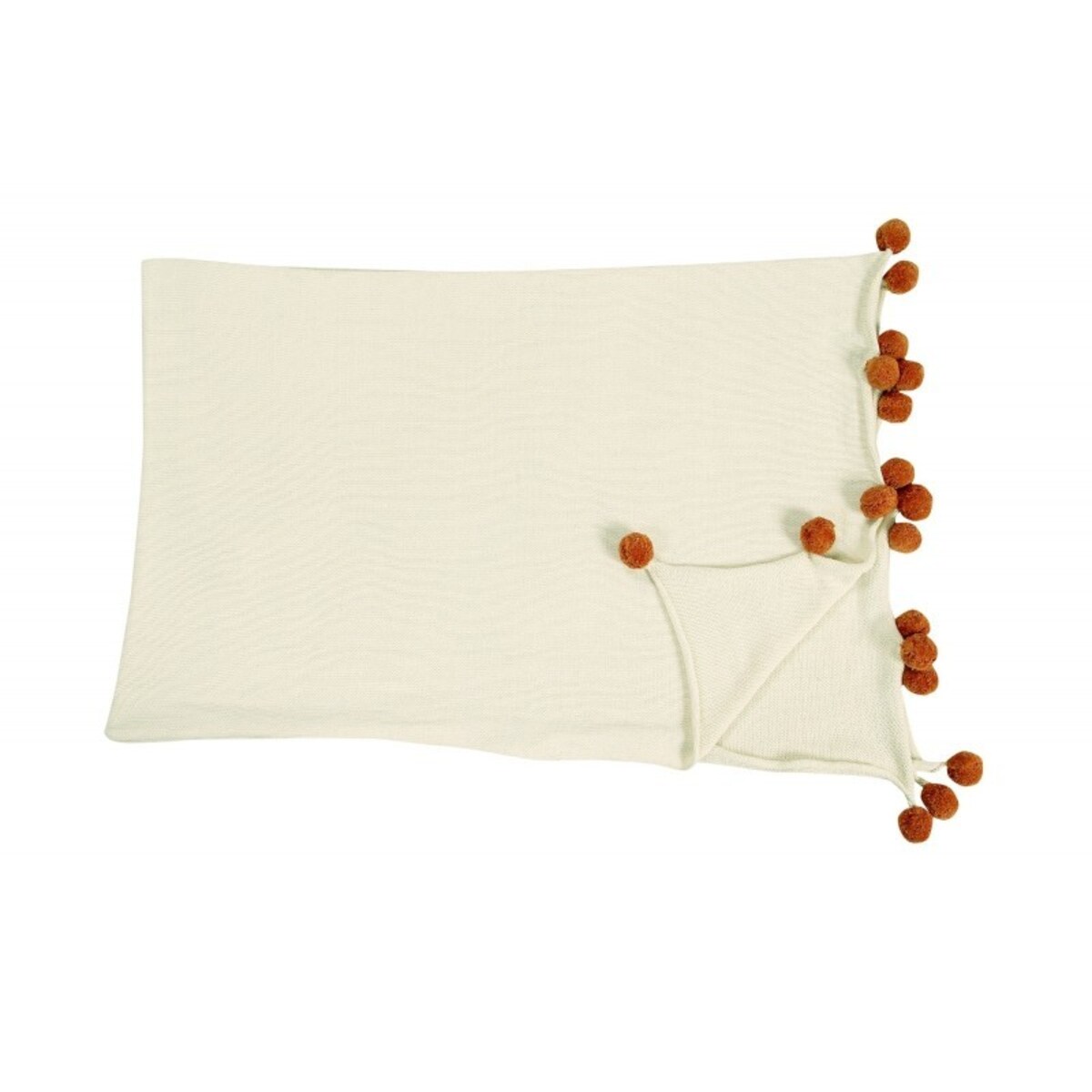 Kocyk bawełniany Natural - Terracota, Lorena Canals