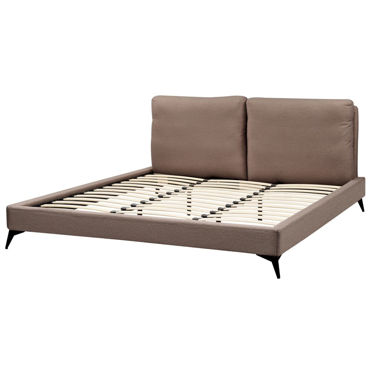 Łóżko Boucle MELLE 180 x 200 cm Brązowy