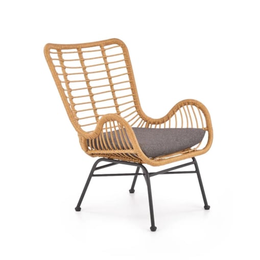 Fotel IKARO rattanowy/szary