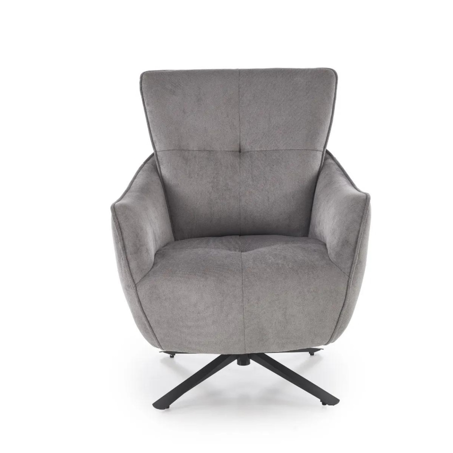 Fotel do salonu SCAMPI szary obrotowy