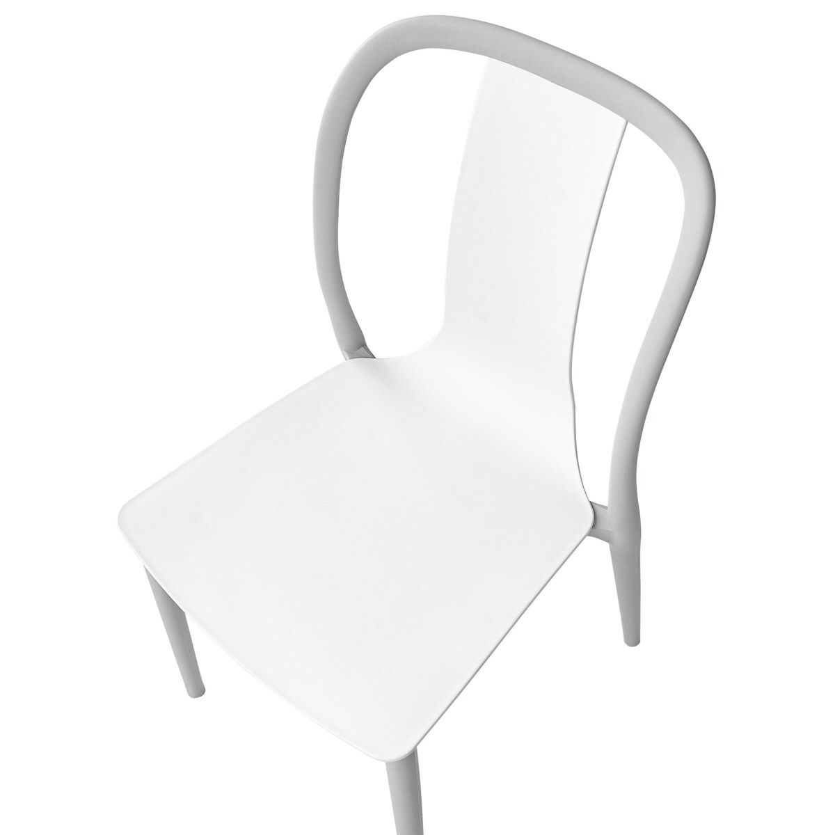 Zestaw 4 krzeseł ogrodowych biało-szary SPEZIA