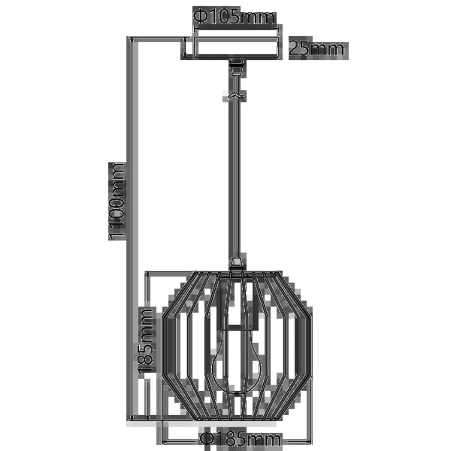 metalowa lampa wisząca loftowa e27 czarna