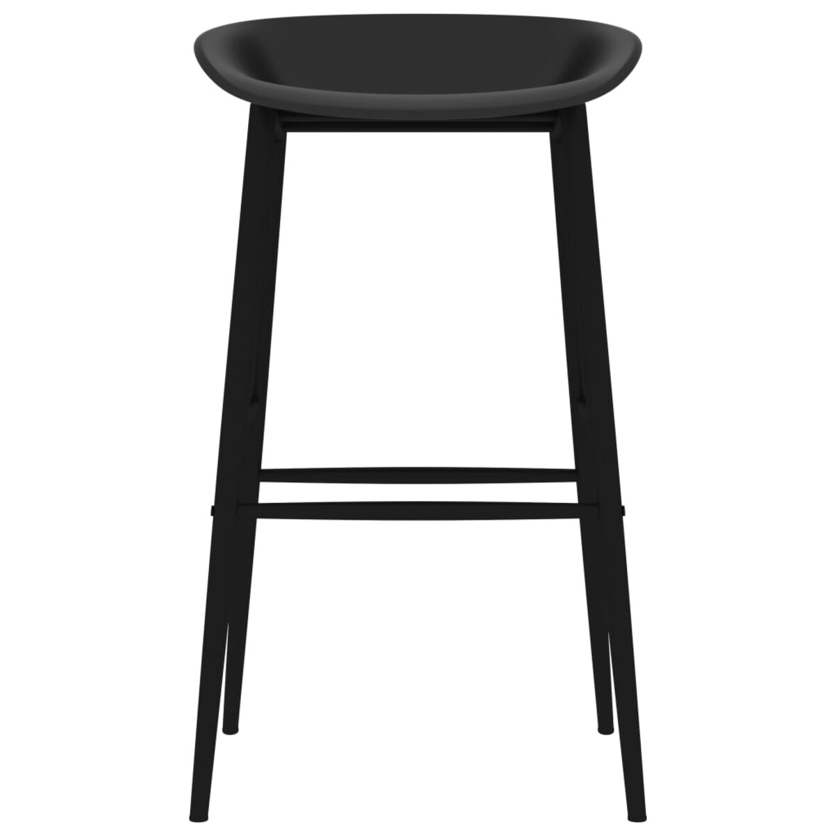 vidaXL Krzesła barowe, 2 szt., czarne