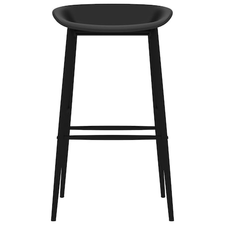 vidaXL Krzesła barowe, 2 szt., czarne