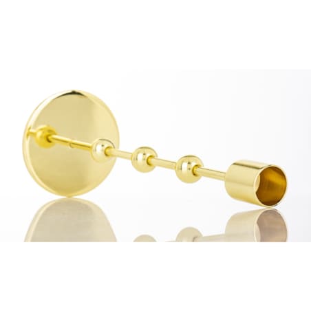 Świecznik metalowy złoty 24x8 x8 cm SOTILLE z 3 kulkami