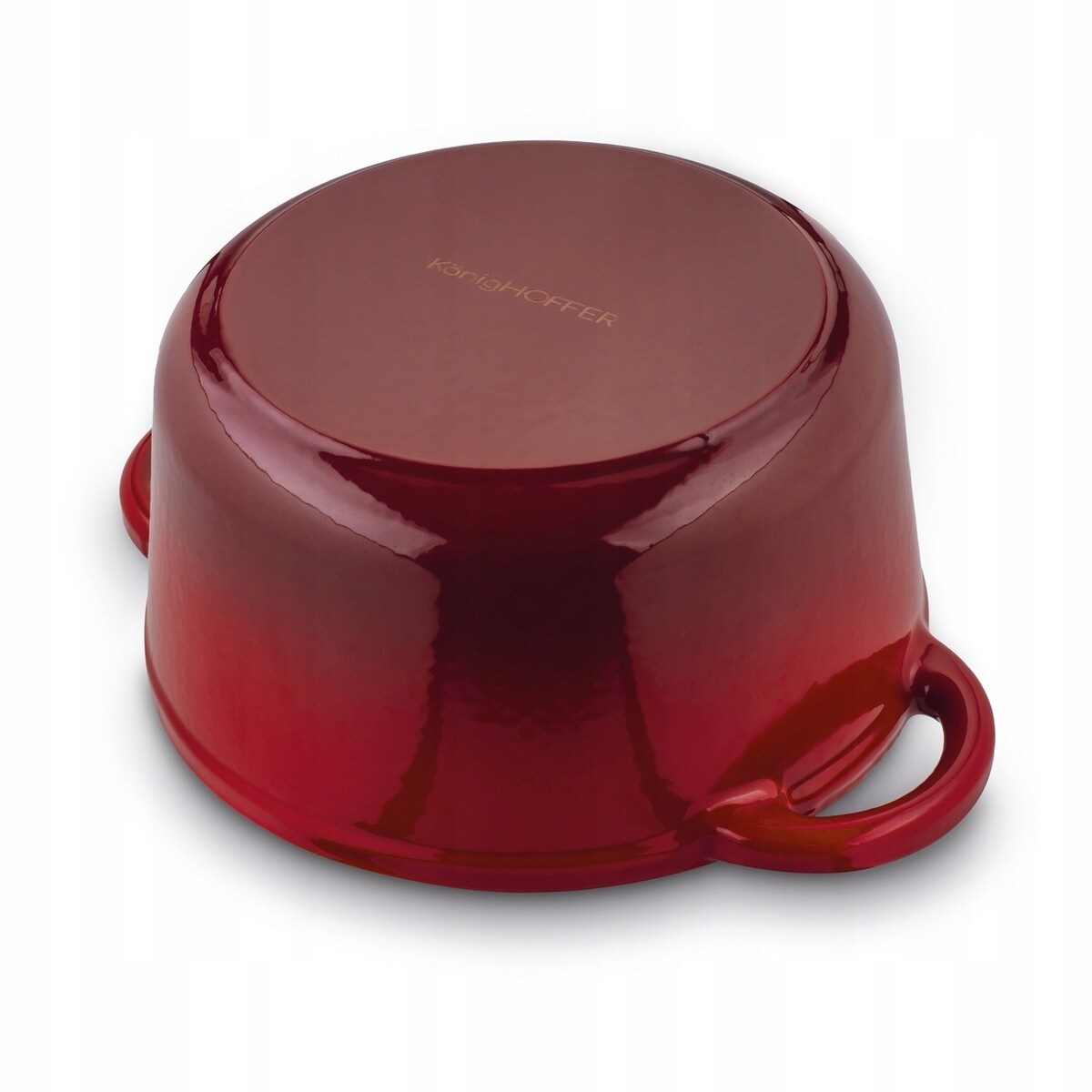 Gęsiarka żeliwna emaliowana brytfanna garnek 2,8L okrągła CZERWONA prezent