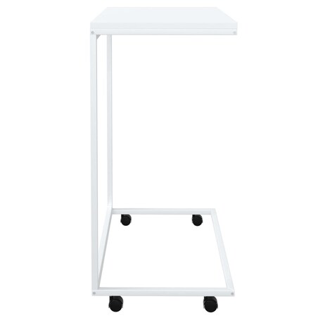 vidaXL Stolik boczny na kółkach, biały, 55x35x70 cm
