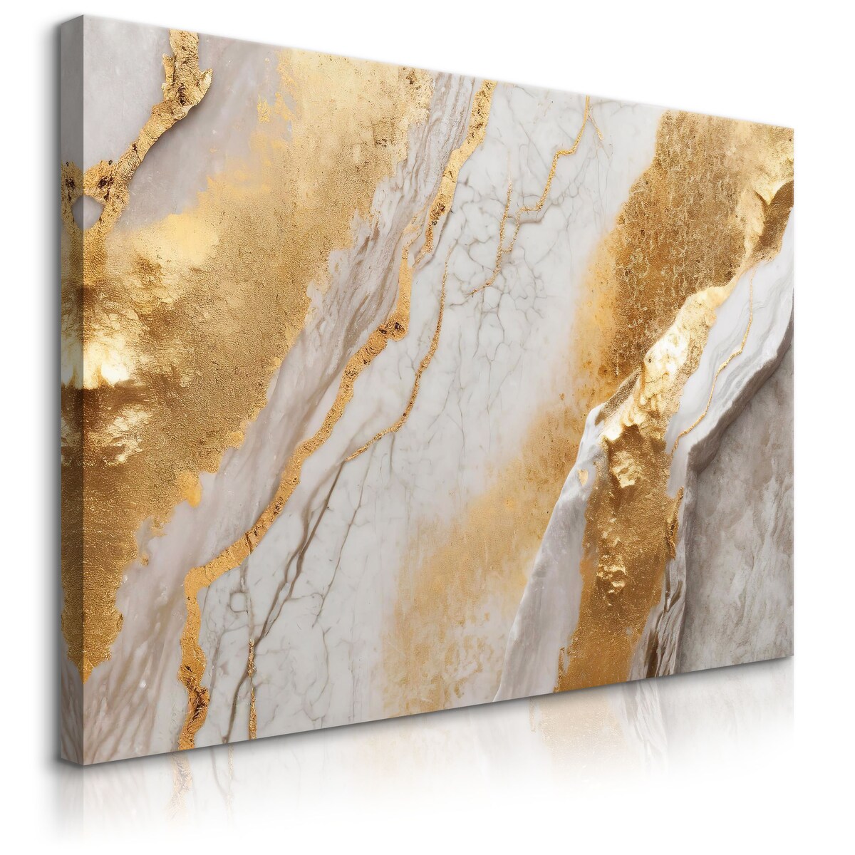 OBRAZ DO SYPIALNI ZŁOTY MARMUR ABSTRAKCJA STYL GLAMOUR EFEKT 3D 120x80cm