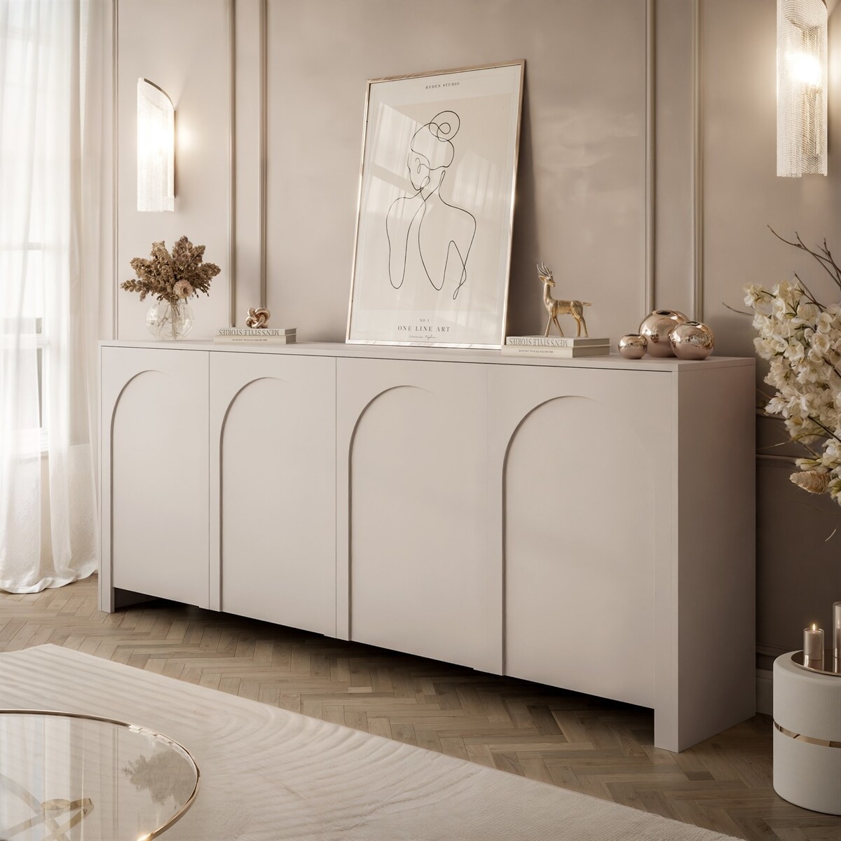 Czterodrzwiowa komoda ARIADNA, kaszmir