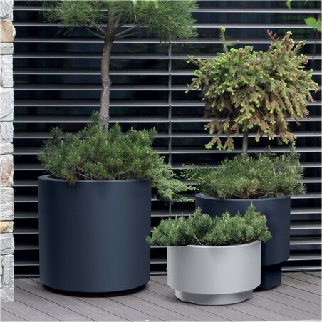 Doniczka Donica Ogrodowa 46,8 Cm Okrągła Na Taras Do Ogrodu Domu Biała