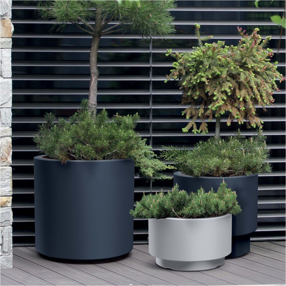 Doniczka Donica Ogrodowa 46,8 Cm Okrągła Na Taras Do Ogrodu Domu Biała