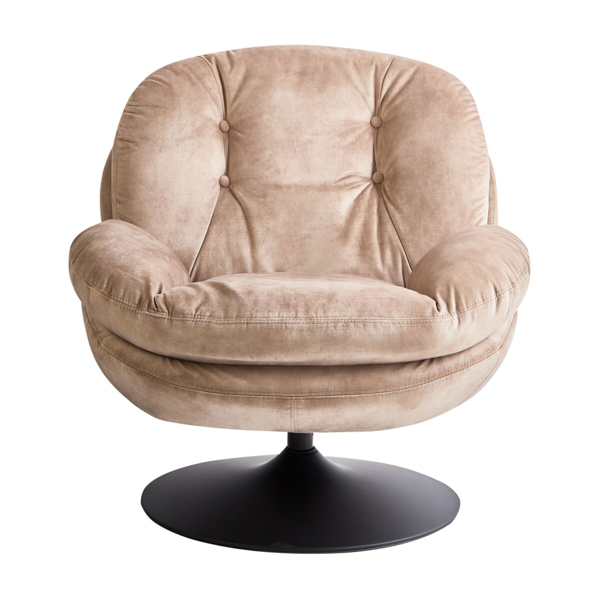 Fotel obrotowy NOLVIK Welur Piaskowy