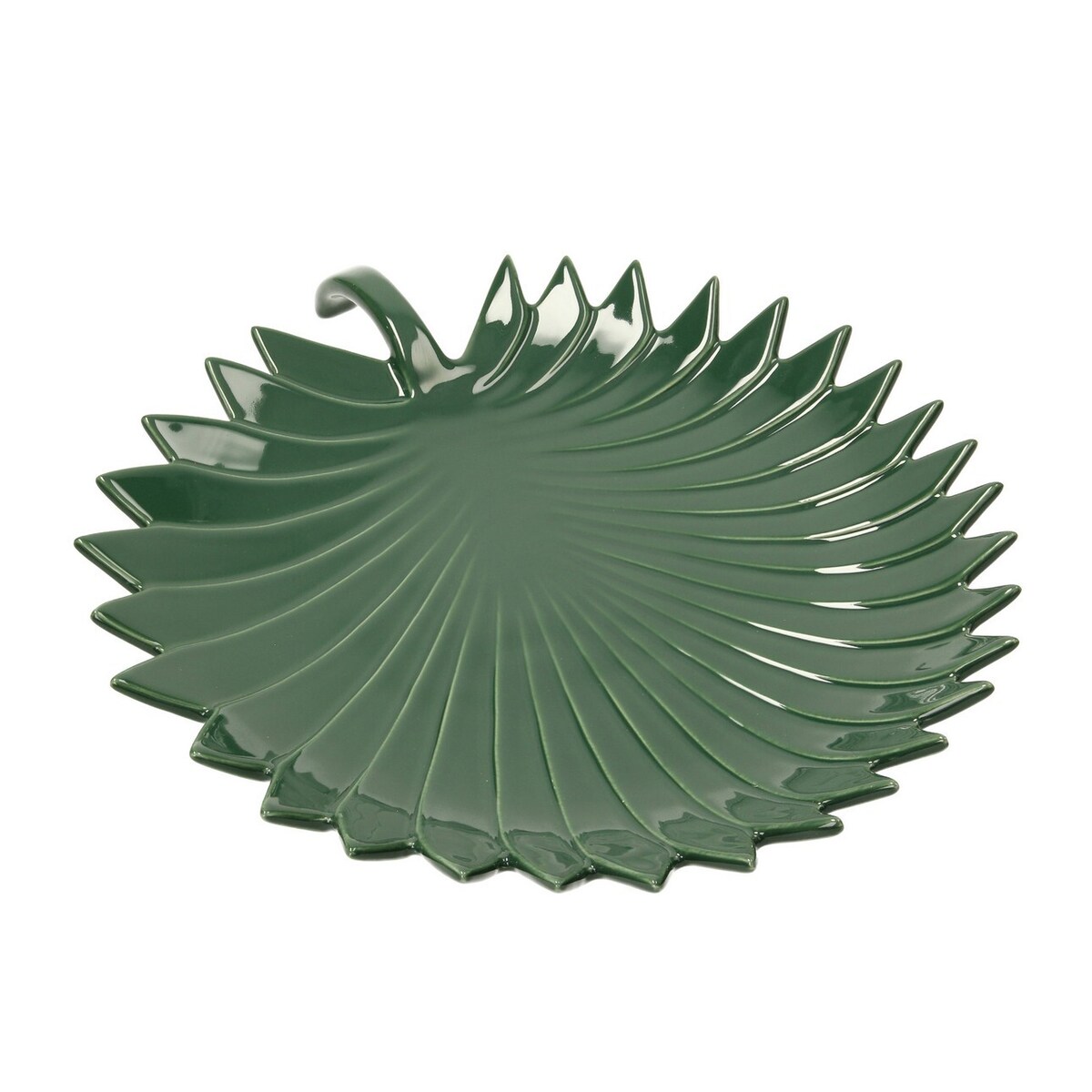 Półmisek Jungle Leaves 35cm green, 35 x 29 x 3 cm