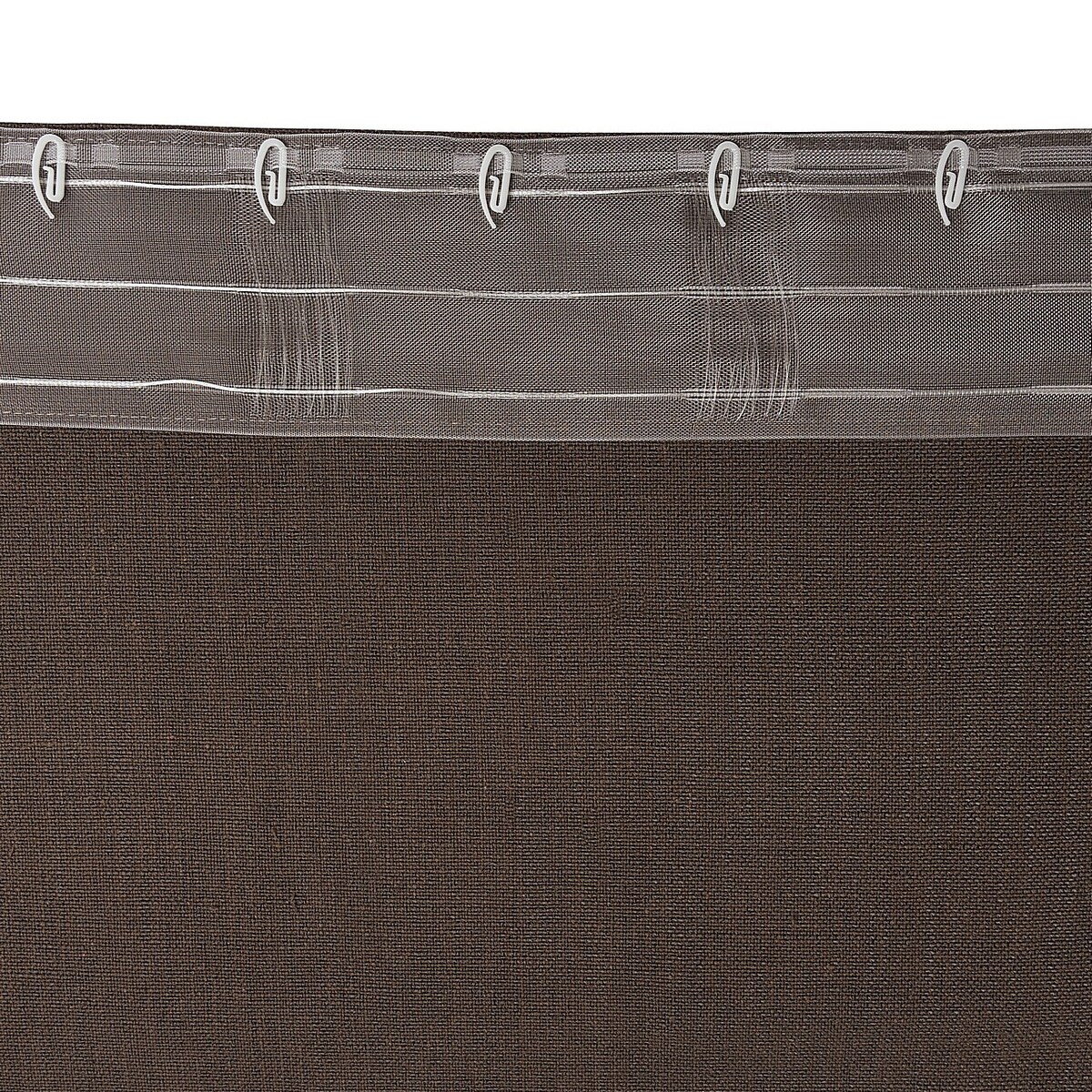 Zasłona gotowa na taśmie marszczącej 140x280cm dark brown 1 szt. 140x280 brązowy