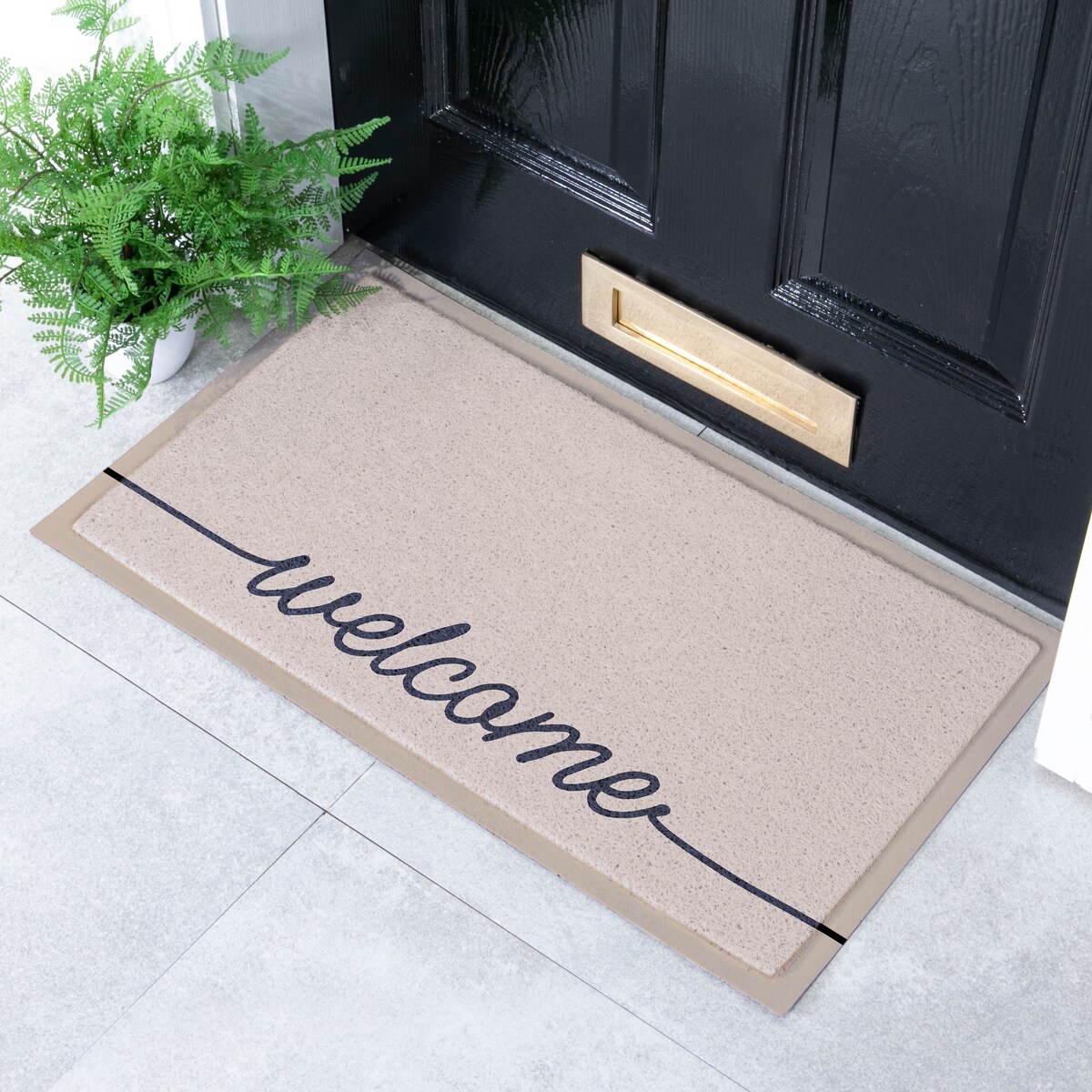 Wycieraczka Beige Welscribble Indoor & Outdoor (- 70 x 40 cm)