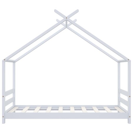 vidaXL Rama łóżka dziecięcego, biała, lite drewno sosnowe, 80 x 160 cm