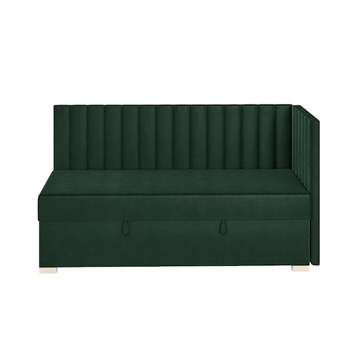 Mesonica Łóżko Snugi, linie zielone, 90x200, Prawostronne